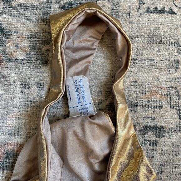NWOT Good American Better Bikini Bottom – Metallic Gold Swim – Size 3 / L - Picture 5 of 6